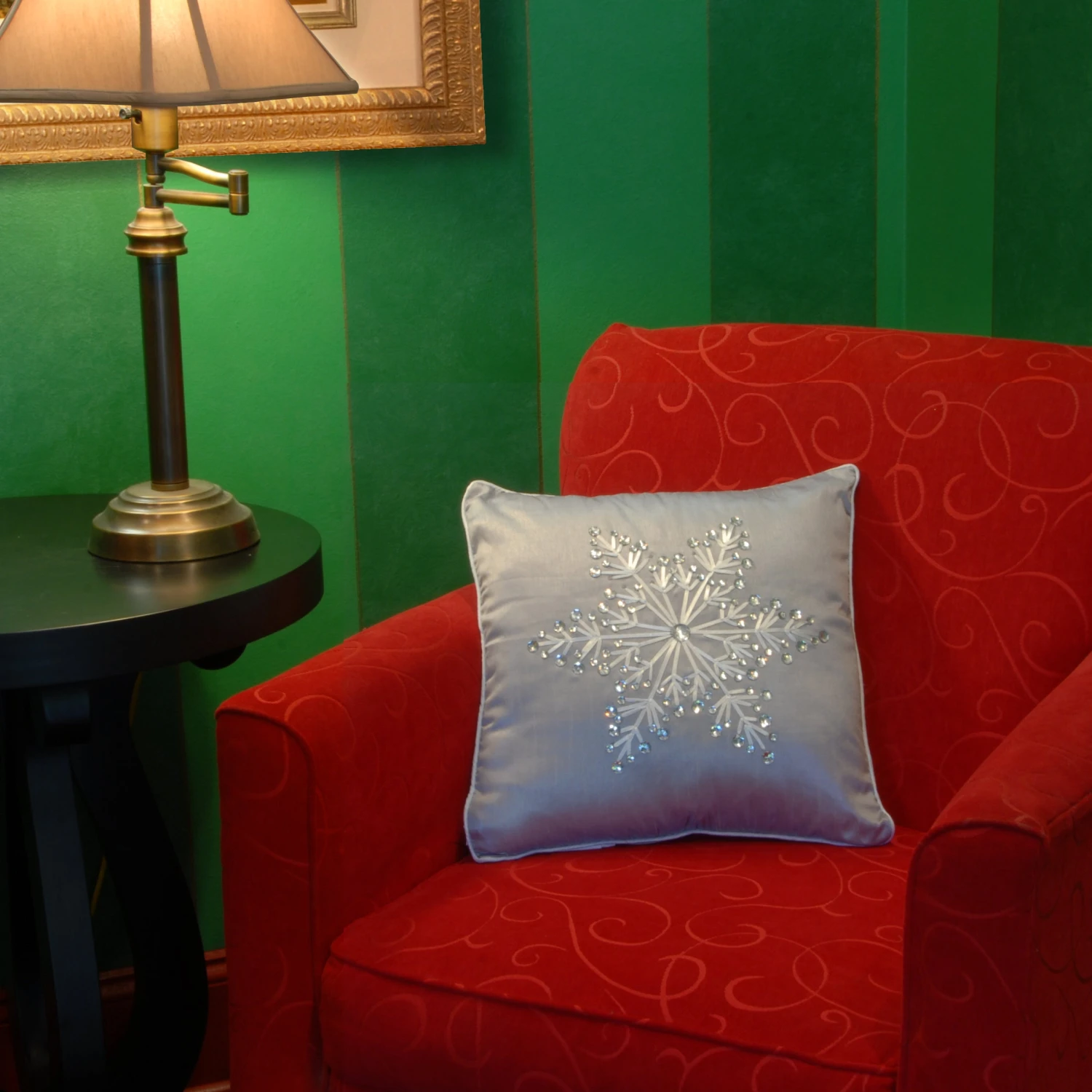 National Tree Company 16in Snowflake Pillow 2 National Tree Company 16in Snowflake Pillow - Image 2