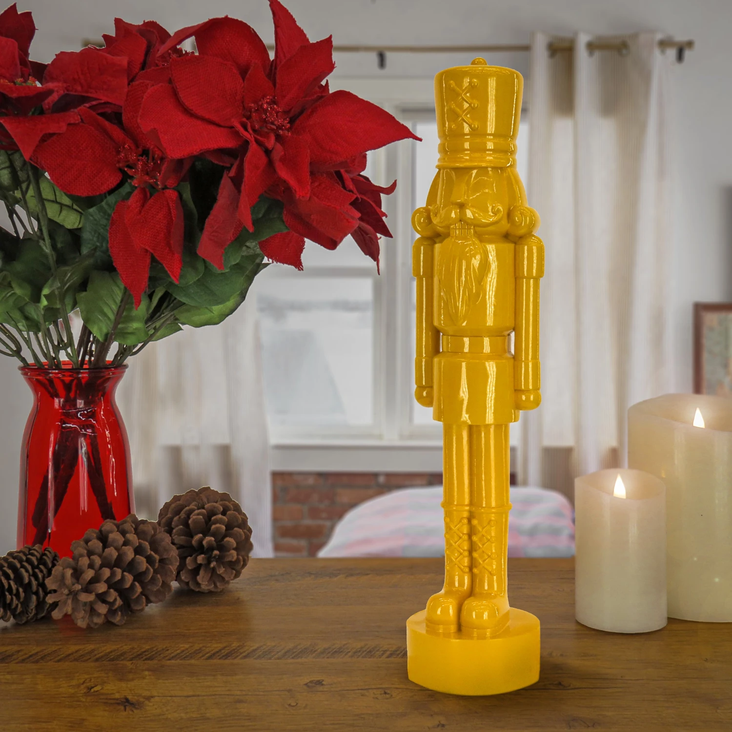 National Tree Company 18" HGTV Home Collection Nutcracker Christmas Decor, Yellow 2 National Tree Company 18" HGTV Home Collection Nutcracker Christmas Decor, Yellow - Image 2