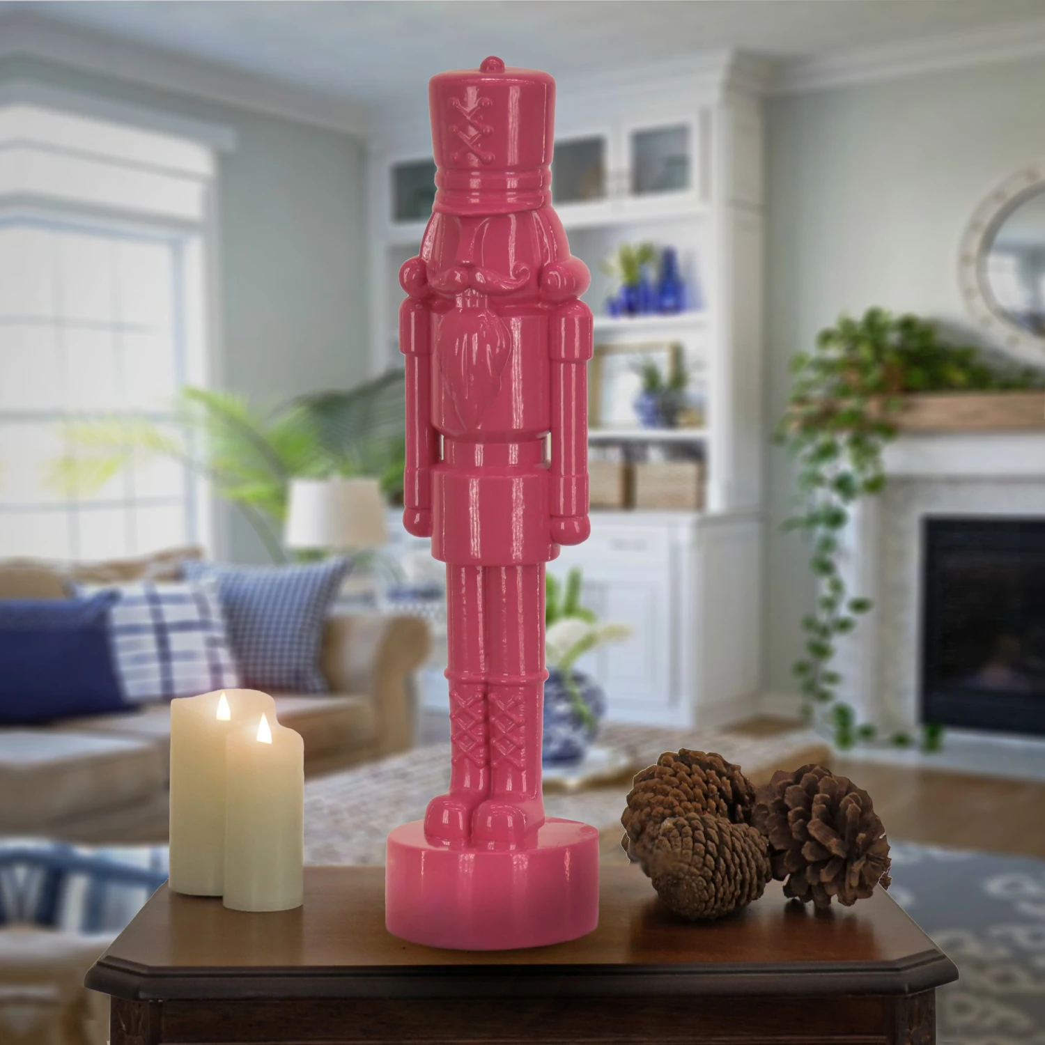 National Tree Company 24" HGTV Home Collection Nutcracker Christmas Decor, Pink 2 National Tree Company 24" HGTV Home Collection Nutcracker Christmas Decor, Pink - Image 2