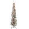 National Tree Company Pre-Lit Artificial Christmas Tree, Silver Tinsel, White Lights, Includes Stand, 7 Feet