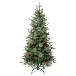 National Tree Company First Traditions Virginia Blue Pine Christmas Tree With Hinged Branches, 4.5 Ft