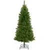National Tree Company Artificial Christmas Tree, Canadian Grande Fir, Green, White Lights, Includes Metal Base, 7 Feet