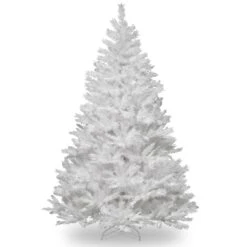 National Tree Company Artificial Full Christmas Tree, White, Winchester Pine, Includes Stand, 7.5 Feet
