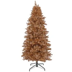 National Tree Company Pre-Lit Artificial Rose Gold Christmas Tree, With Warm White LED Lights, Plug In, 9 Ft