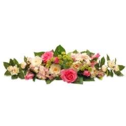 National Tree Company Artificial Plant Table Decoration, Decorated With Roses, Hydrangeas, Berry Clusters, Leafy Greens, Spring Collection, 25 Inches