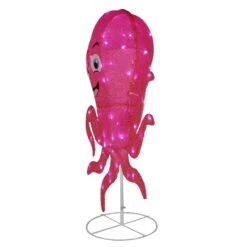 National Tree Company Pre-Lit Purple Smiling Octopus Outdoor Decoration, LED Lights, Plug In, Spring Collection, 36 Inches -National Tree Company seasons 0002s 0002 DF 070014L 4