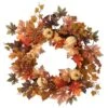 National Tree Company Artificial Autumn Wreath, Decorated With Pumpkins, Gourds, Berry Clusters, Maple Leaves, Autumn Collection, 32 In