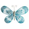 National Tree Company Metal Wall Decoration, Blue Butterfly, Ornate Metal Design, Spring Collection, 18 Inches