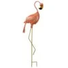 National Tree Company Metal Lawn Decoration, Standing Peach Flamingo, Ornate Metal Design, Spring Collection, 33 Inches