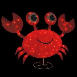 National Tree Company Pre-Lit Red Smiling Crab Outdoor Decoration, LED Lights, Plug In, Spring Collection, 48 Inches -National Tree Company seasons 0002s 0009 DF 070011L 5