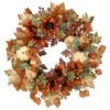 National Tree Company Artificial Autumn Wreath, Decorated With Pumpkins, Sunflowers, Berry Clusters, Assorted Leaves, Autumn Collection, 24 In