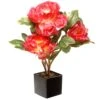 National Tree Company Artificial Potted Flower, Red Peony, Incudes Black Base, Spring Collection, 15 Inches