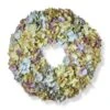 National Tree Company Artificial Hanging Wreath, Woven Branch Base, Decorated With Mixed, Colorful Hydrangea Blooms, Spring Collection, 19 Inches