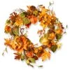 National Tree Company Artificial Autumn Wreath, Decorated With Sunflowers, Pinecones, Berry Clusters, Maple Leaves, Autumn Collection, 25 In