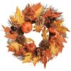16" Pumpkins And Maple Leaves Wreath