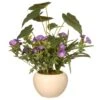 National Tree Company Artificial Potted Plant, Decorated With Purple Flower Blooms, Flowing Stems, Includes Cream Ceramic Pot Base, Spring Collection, 18 Inches