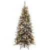 7.5 Ft. Snowy Mountain Pine Slim Pine Tree With Clear Lights