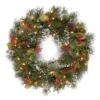 24" Wintry Pine(R) Wreath With Clear Lights