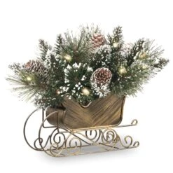 Glittery Bristle® Pine Sleigh